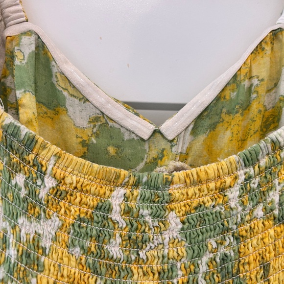 Free People Sundrenched Floral Tiered Maxi Sundress Yellow Size Medium - Picture 8 of 13